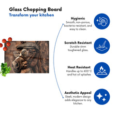Dapper Horse With Tweed Cap Chopping Board