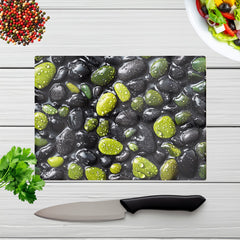 Emerald And Onyx Pebble Design Chopping Board