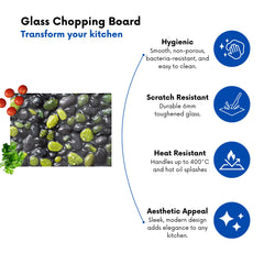 Emerald And Onyx Pebble Design Chopping Board