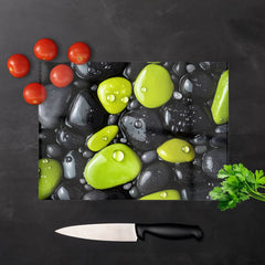 Lime And Charcoal Pebble Harmony Chopping Board