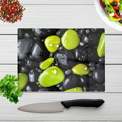 Lime And Charcoal Pebble Harmony Chopping Board