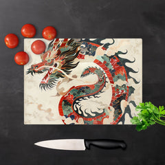 Majestic Chinese Dragon Swirl Chopping Board