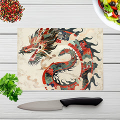 Majestic Chinese Dragon Swirl Chopping Board