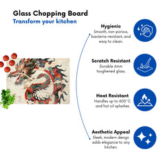 Majestic Chinese Dragon Swirl Chopping Board