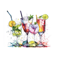 Vibrant Cocktail Splash Chopping Board