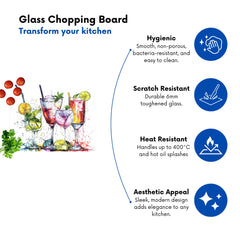 Vibrant Cocktail Splash Chopping Board