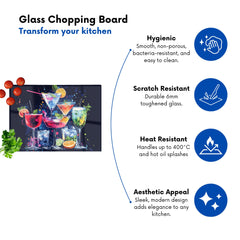 Nighttime Cocktail Splash Chopping Board