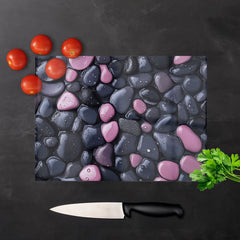 Blush And Charcoal Pebble Mix Chopping Board