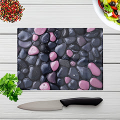 Blush And Charcoal Pebble Mix Chopping Board