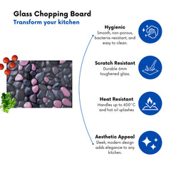 Blush And Charcoal Pebble Mix Chopping Board