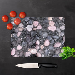 Glossy Pebbles In Soft Hues Chopping Board