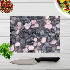 Glossy Pebbles In Soft Hues Chopping Board