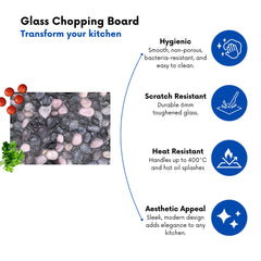 Glossy Pebbles In Soft Hues Chopping Board
