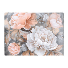 Blush Blossoms On Silver Chopping Board