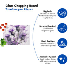Vibrant Scottish Thistle Art Chopping Board