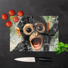 Wide Eyed Monkey'S Splash Surprise Chopping Board