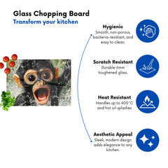 Wide Eyed Monkey'S Splash Surprise Chopping Board
