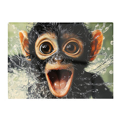 Excited Monkey In The Water Chopping Board