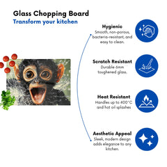 Excited Monkey In The Water Chopping Board