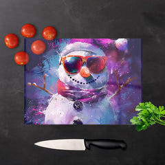 Cosmic Snowman Celebration Chopping Board