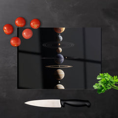Balanced Planets In Space Chopping Board