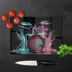 Rhythm In Splashing Drums Chopping Board