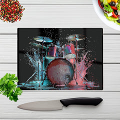 Rhythm In Splashing Drums Chopping Board