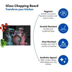 Rhythm In Splashing Drums Chopping Board
