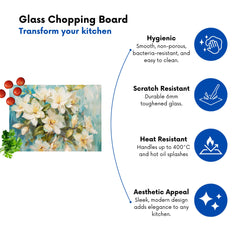 Fresh Jasmine In Blue Hue Chopping Board