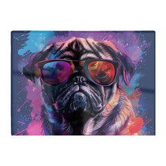 Vibrant Pug In Sunglasses Chopping Board