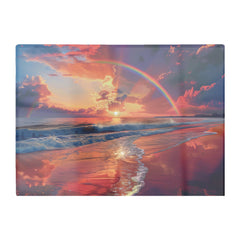 Rainbow Reflection On The Shore Chopping Board
