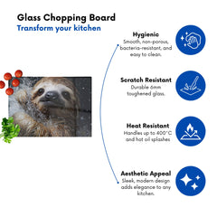 Gleeful Sloth Splashart Chopping Board