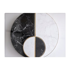 Sleek Yin Yang Marble Design Chopping Board