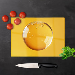 Solitary Yellow Bubble: A Closer Look Chopping Board