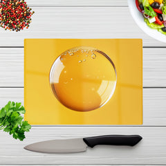 Solitary Yellow Bubble: A Closer Look Chopping Board