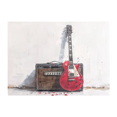 Red Guitar: Echoes Of Rock Chopping Board
