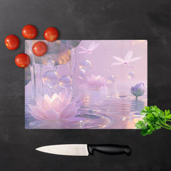 Enchanted Waterlilies And Bubbles Chopping Board
