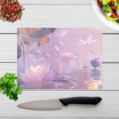 Enchanted Waterlilies And Bubbles Chopping Board