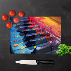 Colorful Melody: A Piano'S Dream Chopping Board