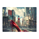 Red Stiletto In Urban Crosswalk Chopping Board
