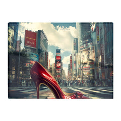 Red Stiletto In Urban Crosswalk Chopping Board