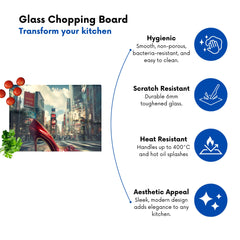 Red Stiletto In Urban Crosswalk Chopping Board