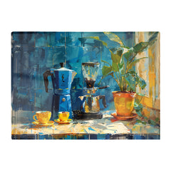 Morning Coffee: A Painterly View Chopping Board