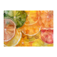 Citrus Swirl: Vibrant And Abstract Chopping Board
