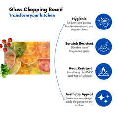 Citrus Swirl: Vibrant And Abstract Chopping Board