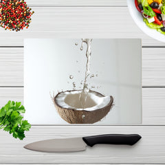 Splashing Coconut: A Fluid Moment Chopping Board