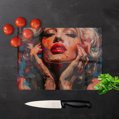 Vivid Marilyn: A Modern Expression Chopping Board