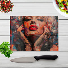 Vivid Marilyn: A Modern Expression Chopping Board