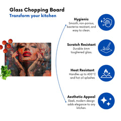 Vivid Marilyn: A Modern Expression Chopping Board