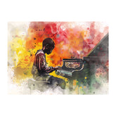 Young Virtuoso In Watercolor Symphony Chopping Board